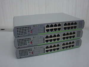 ☆3台セット！アライドテレシス/Allied Telesis 16Port Gigabit Switch AT-GS910/16！(MID-2357)「80サイズ」☆