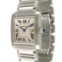 カルティエ タンク フランセーズ MM W51011Q3 ユニセックス 腕時計 te【中古】_画像2