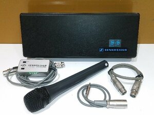 (１円スタート！) SENNHEISER ゼンハイザー ダイナミックマイク MD46 / マイク プリアンプ KAT 15-2 / 動作良好 A0411