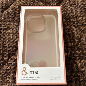 ELECOM PM-A23CHVCAWH iPhone 15 Pro ハイブリッドケース &Me オーロラ カラー ホワイト -