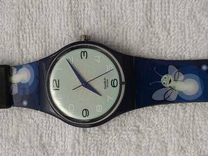 腕時計 ほたるイラスト 子供腕時計デビュー 電池交換簡単　かわいい