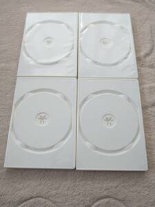 DVDトールケース　190mm×135ｍｍ　厚さ15ｍｍ　白　1枚用　4個セット