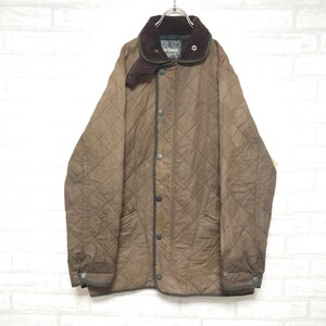 Barbour バブアー キルティングジャケット 00年代 コーデュロイカラー 裏地フリース チンスト ブラウン