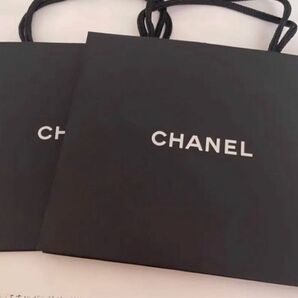 CHANEL シャネル　ブティック　ショッパー　紙袋　ショップ袋　バッグ　新品　未使用　ブラック　黒　現行モデル　2枚