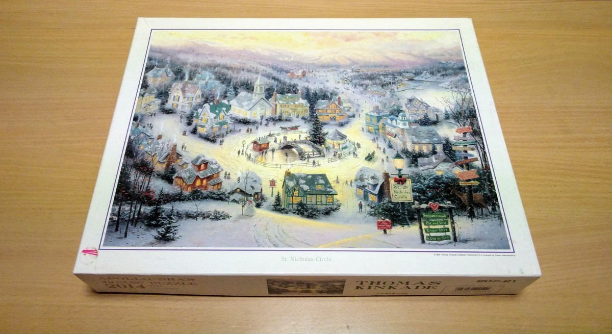 THOMAS KINKADE Thomas Kinkade Nicholas Circle Puzzle 2014 Teile Innentasche ungeöffnet unmontiert Apollo Company, Spielzeug, Spiel, Puzzle, Puzzle