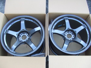 Made in JAPAN 18inch 2本 10.5J +15 GUNBK 5-114.3 AME TRACER トレーサー GT-V GTV 鍛造並超軽量 ENKEI－MAT スカイラインGT-R R33 R34　