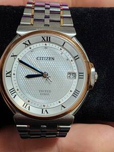 Citizen EXCEED EUROS エクシードユーロス ３５周年モデル AS7074-57A H111-T019480 SS・PGメッキ メンズ 電波ソーラー シェル文定価27.5万