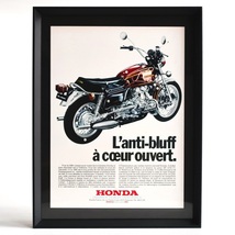 HONDA ホンダ 1979年 ゴールドウイング GL1000 イラスト フランス ヴィンテージ 広告 額装品 コレクション フレンチ ポスター 稀少_画像1