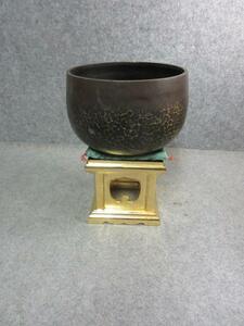 おりん りん台 [B23426] りんの高さ15cm 直径22cm 仏具 凛 リン台 神具 法具 骨董 神社 寺