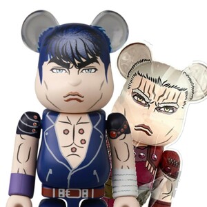 袋未開封/カード付属/メディコム・トイ/ベアブリック(BE@RBRICK)/シリーズ47(SERIES 47)/ARTIST/北斗の拳/ケンシロウ&ラオウ(裏) 2個セット