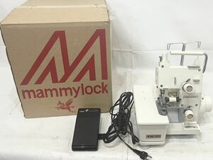 ミシン　美馬精機 mammylock マミーロック ML-322 フットコントローラー付 ホワイト ロックミシン 裁縫 洋裁 通電、針上下ok