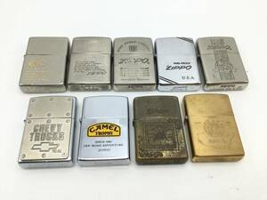 EE98□＜ライター/9点セット＞ zippo ジッポ オイルライター / CAMEL SOLID BRASS 他 / 喫煙具 喫煙グッズ 現状品 ジャンク品 □