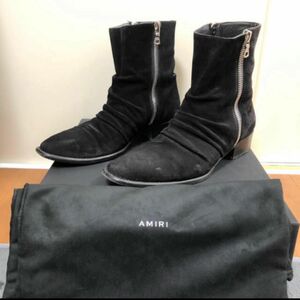 AMIRI skinny stack suede ankle boots ブーツ