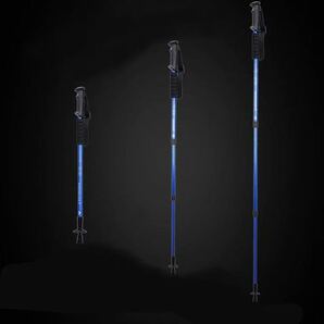 《新品未使用》トレッキングポール 軽量アルミ製 ブルー 2本セット【283】登山 ウォーキング 杖 リハビリの画像8