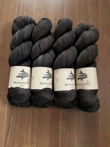 ★新品★海外手染め毛糸 mominoki YARN SOCK FINE 4ply col.Espresso 4かせ