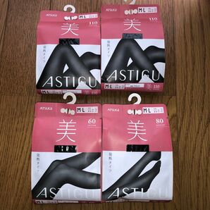 ATSUGI ブラック　美　タイツ　60デニール 80デニール　110デニール M〜L 4点まとめ売り 黒 タイツ アツギ
