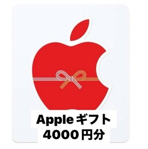 Apple GiftCard アップル ギフトカード 4000円 iPhone iPad AirPods AirTag 購入 クーポン消費 ポイント消費 1000 2000 3000 5000 10000