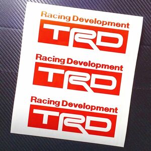 TRD　赤色　日本製高品質シート採用　屋外耐候耐水シート使用　上中下で3枚セット