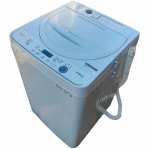 SHARP シャープ 全自動洗濯機幅56.5cm(ボディ幅52.0cm) 5.5kg ステンレス槽 ホワイト系 ES-GE5F-W
