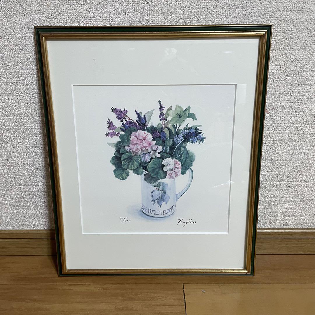 Fujiko Hashimoto Süßer Blumenstrauß 417/800 Gemälde, Kunstwerk, Malerei, Andere