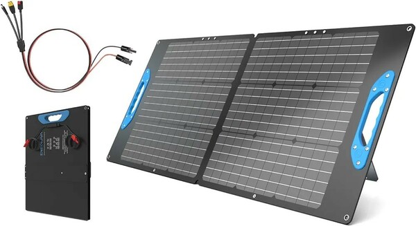 ソーラーパネル 100W ETFE材質採用 IP68防水 23%高転換率 折りたたみ式(100W 18V 6A) 急速充電 太陽光パネル 単結晶/車用携帯型