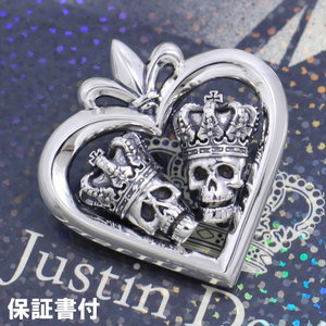  Justin Davis flair Heart Skull подвеска высококлассный снят с производства редкий G есть 