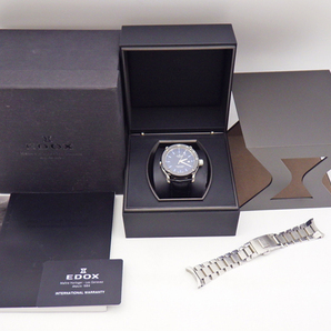 EDOX エドックス 80099 クロノオフショア1 500M デイト 黒文字盤 AT/自動巻 箱付 腕時計 稼働品の画像1