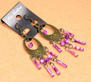 * ethnic earrings * long earrings * Asian bohemi Anne * antique manner * new goods *Y11