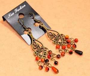* ethnic earrings * long earrings * Asian bohemi Anne * antique manner * new goods *Y17