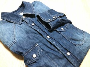 ■BAYFLOW ベイフロー 長袖シャツ コットン IDG インディゴ ネイティブ柄 BM1702CT02 Size4 綿100%★