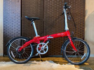 ■DAHON VYBE07 ダホン バイブ07 レッド 7速 20インチ アルミフレーム タイヤバリ山! 折畳み自転車 自転車 札幌発★