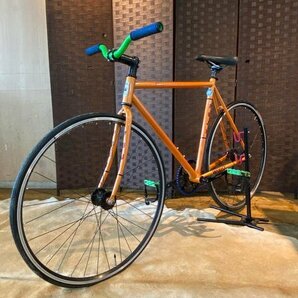 ■ FUJI CLASSIC フジ クラシック クラッシック クロモリ オレンジ ピストバイク 自転車 札幌発 ★の画像4