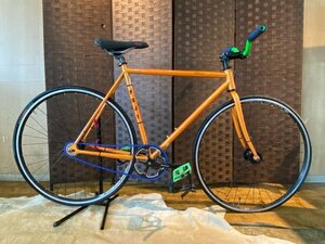 ■ FUJI CLASSIC フジ クラシック クラッシック クロモリ オレンジ ピストバイク 自転車 札幌発 ★