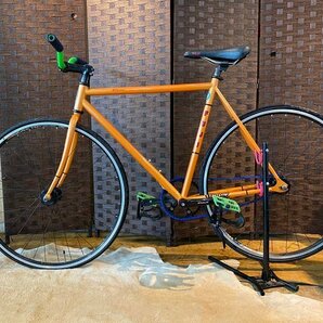 ■ FUJI CLASSIC フジ クラシック クラッシック クロモリ オレンジ ピストバイク 自転車 札幌発 ★の画像2