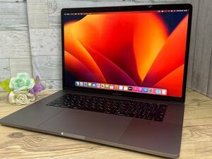 【動作品♪】MacBook Pro 2018[Core i7 8850H 2.6GHz/RAM:16GB/SSD:512GB/15.4インチ/タッチバー]Ventura スペースグレー 動作品