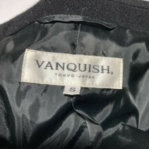 VANQUISH★名作★美ライン&高級★カシミヤ混ビーバー チェスターコート 光沢 本切羽 ジャケット 黒 S ヴァンキッシュ VJJ6048 モード優雅_画像9