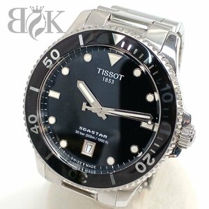 ティソ シースター1000 クォーツ T120.410.11.051.00 メンズ腕時計 動作品 TISSOT 中古 ★