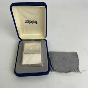 1円スタート 激レア 箱付き ZIPPO ジッポー 喫煙具 STERLING SILVER スターリングシルバー 2001 オイルライター 未使用品 1958 11-2