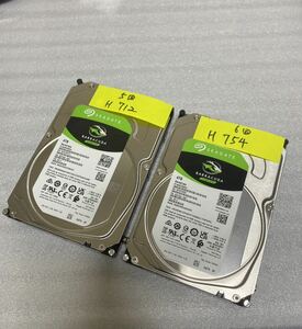 Seagate HDD 4TB 2枚セット計8TB ハードディスク SATA 大容量データ 正常 712時間/754時間