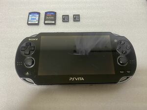 SONY PSVITA ソニー PlayStation VITA WiFiモデル ブラック PCH-1000 メモリ8GB×2枚付き ジャンク扱い