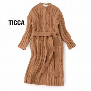 美品★TICCAティッカ★FREEsize/9-11号★カーディガンA122