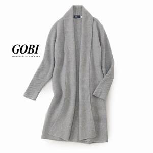 美品★ゴビGOBI★M－Lsize/9-11号★カシミヤ100％カーディガンA129