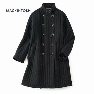 美品★マッキントッシュ・スコットランド16万★36size/9号★コート黒B086