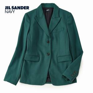 美品★ジルサンダーネイビー★38size/9号★ジャケットB175