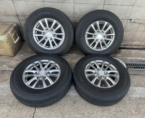  trader limitation used tire * wheel 4ps.@SET 195/80R15 107/105L Toyo Tire V-02e & Pro ti-taHC 1555+42 Caravan E26 series NV350