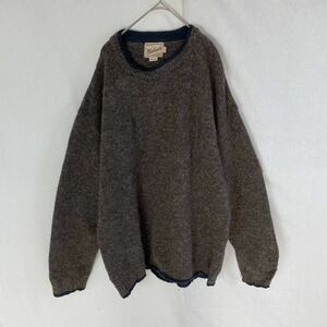 WOOLRICH アメリカ製　ニットセーター　古着　Lサイズ　ブラウン　ヴィンテージ 