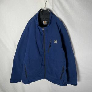 カーハート ソフトシェルジャケット　古着　XL-Rサイズ ネイビー　