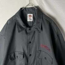 ディッキーズ　長袖ワークシャツ　古着　XLTサイズ　グレー　WORK WEAR_画像2