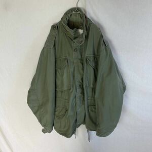ALPHA INDUSTRIES アメリカ製　M-65 フィールドジャケット　古着　オリーブグリーン　L-Rサイズ　ライナー付き　民間品