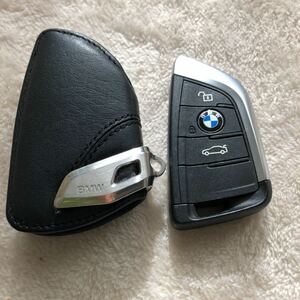 BMW 純正 レザー キーケース キーホルダー 黒 ブラック 